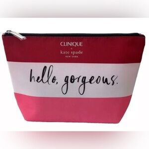 CLINIQUE X KATE SPADE NEW YORK COSMETIC BAG/TRAVEL TOILETRY POUCH - BRAND NEW!